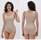 Corset Waist Zip-Up Bodysuit