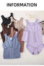 Corset Waist Zip-Up Bodysuit