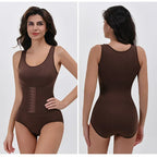 Corset Waist Zip-Up Bodysuit