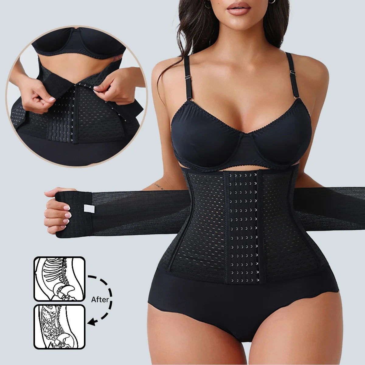 Corset Waist Trainer – Double Belt Cincher