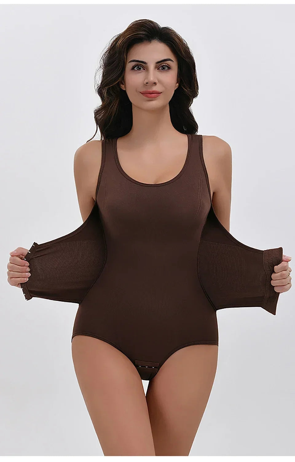 Corset Waist Zip-Up Bodysuit
